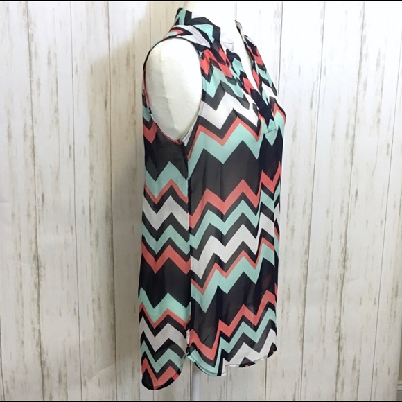 Rue 21 Chevron Sheer Tunic - Picture 2 of 7
